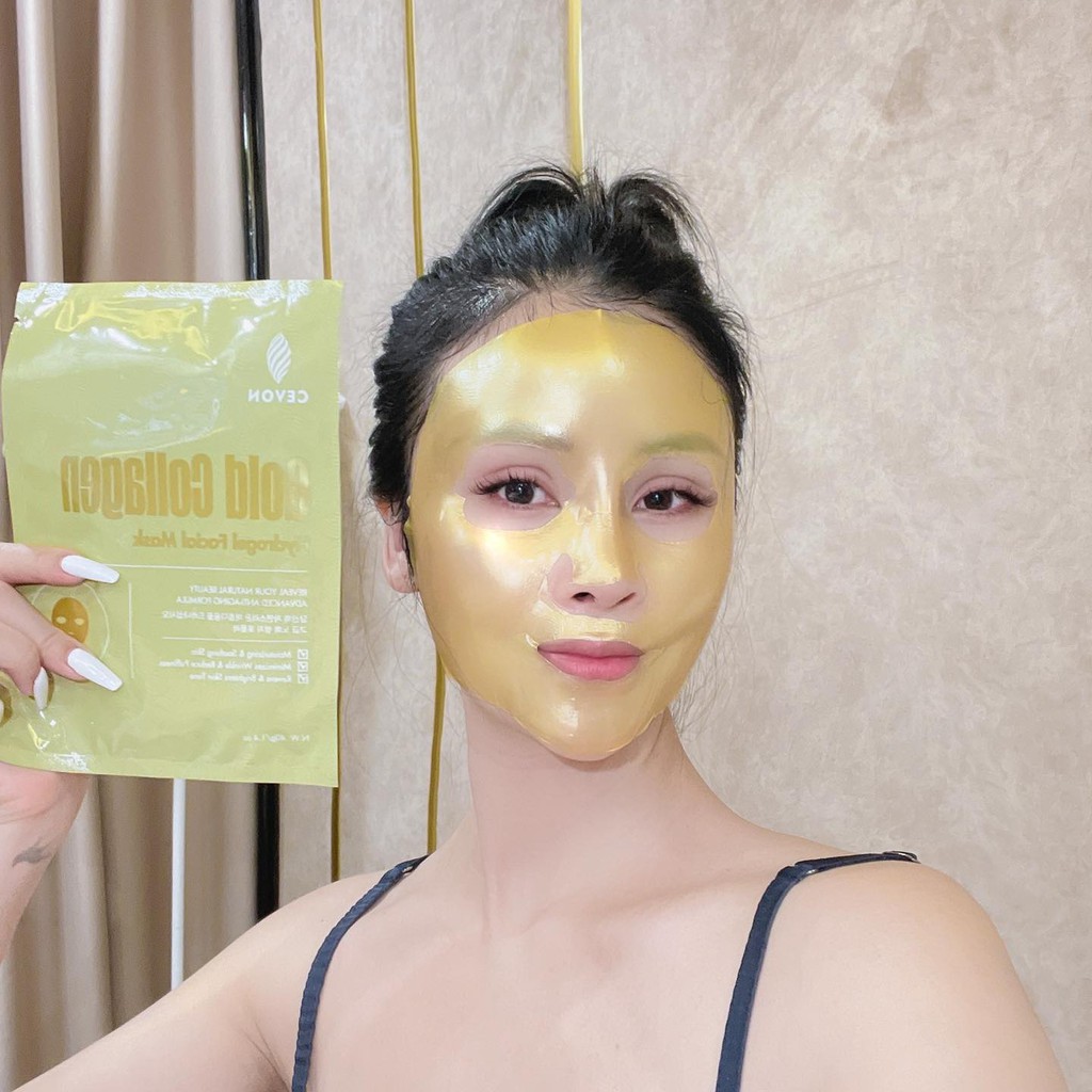 MẶT NẠ DƯỠNG DA CEVON (KOREA) GOLD COLLAGEN HYDROGEL FACIAL MASK - HỘP 5 MIẾNG