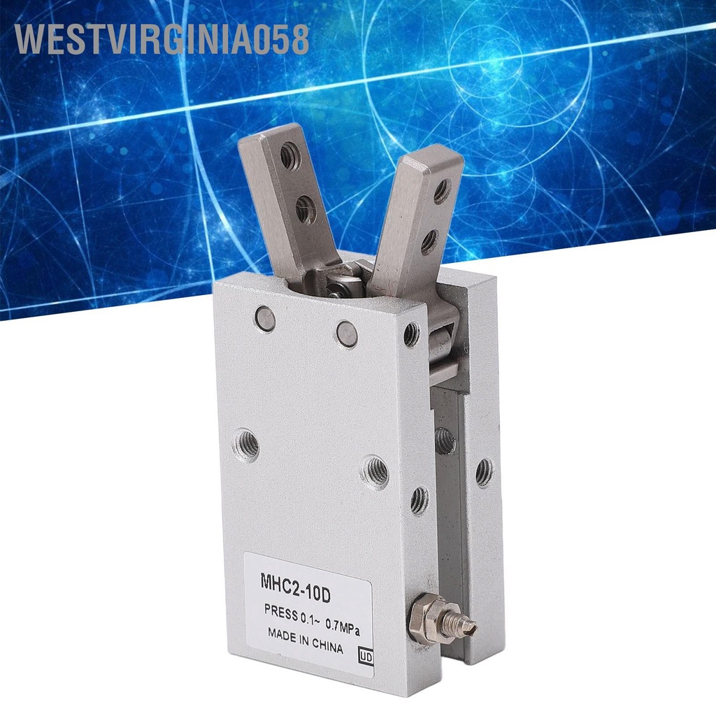 Westvirginia058 Xi lanh không khí Gripper Khí nén Đơn đôi Hành động 10mm Lỗ khoan M5x0.5 Hợp kim nhôm