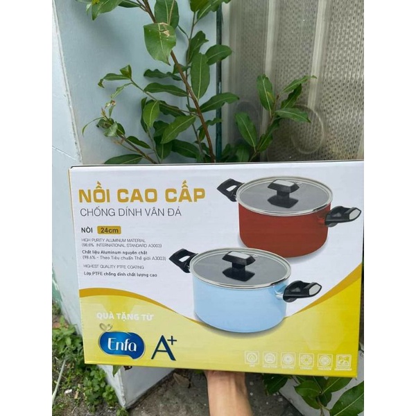 Nồi EASY COOK hợp kim nhôm chống dính vân đá đáy từ  KIMSCOOK 24cm