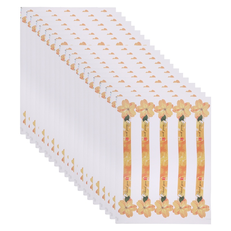100 Cặp Nhãn Dán Hộp Bánh Trung Thu Hình Hoa Và Lòng Đỏ Trứng