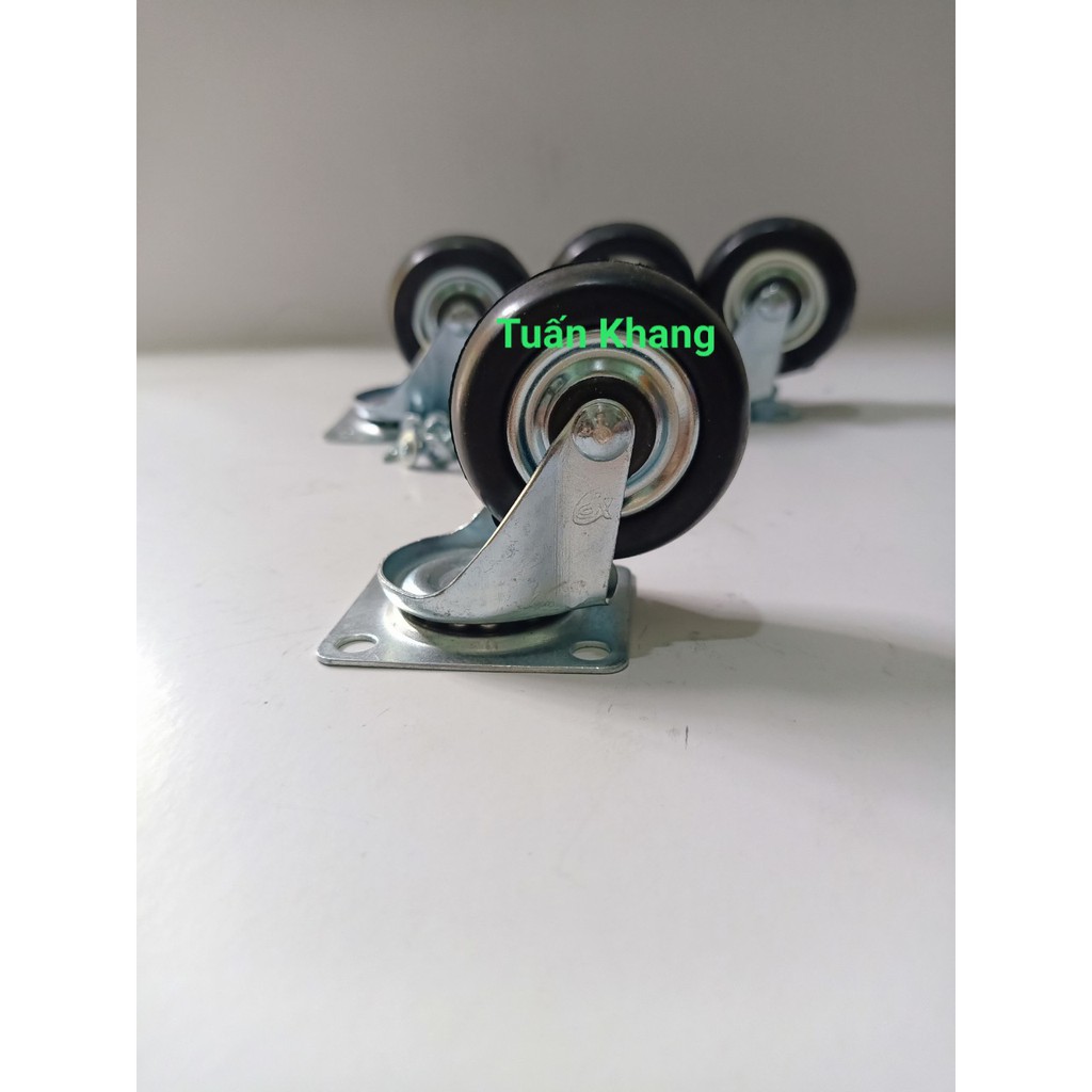 Bánh xe 5cm cao su bộ/4 cái xoay 360 độ