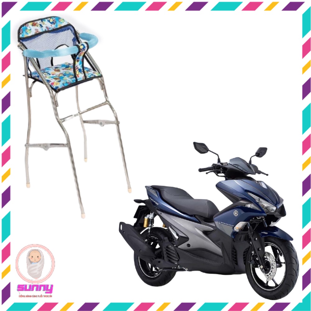 Ghế Ngồi Đi Xe Máy Cho Bé Có Vòng Bảo Vệ Xếp Gọn (Cho Xe NVX)