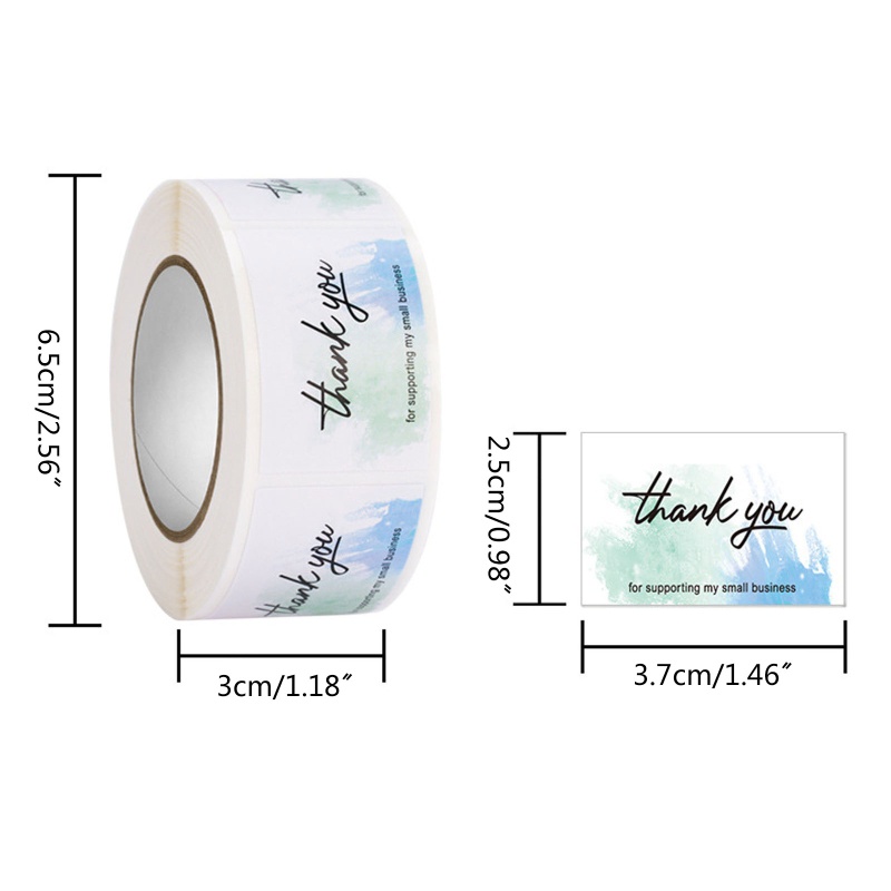 Bộ 350 Miếng Dán In Chữ Thank You 1X1.45 Inch Dùng Trang Trí Túi Kẹo