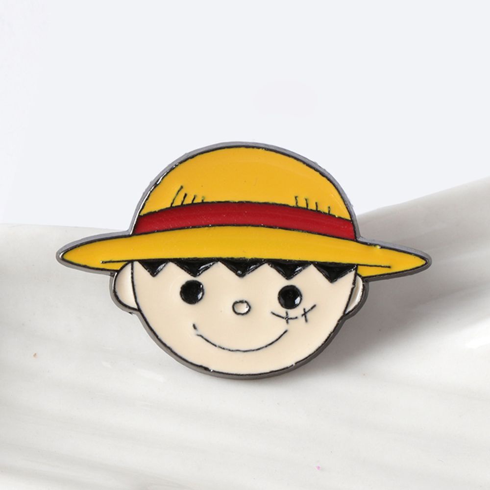 Ghim cài áo kim loại tráng men trang trí hình hoạt hình One Piece dễ thương mới