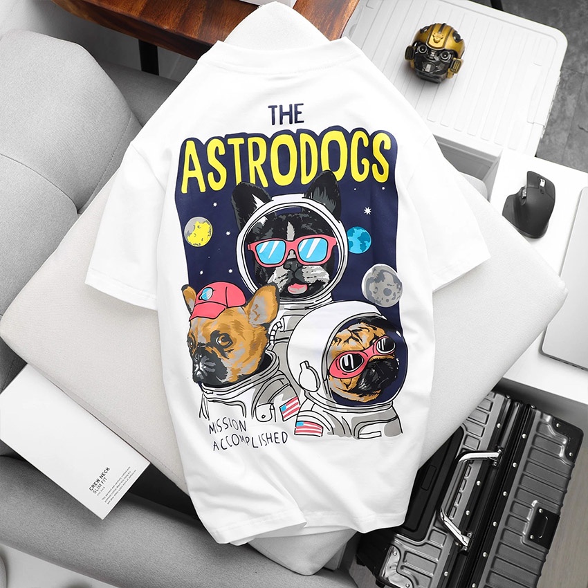 Áo thun in hình BEEBEE the astrodogs-TASD001 100% COTTON | BigBuy360 - bigbuy360.vn