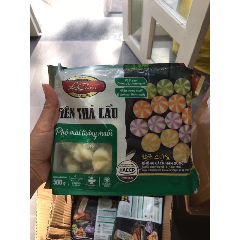 Viên thả lẩu bánh bao nhân pho mai trung muoi 500gr
