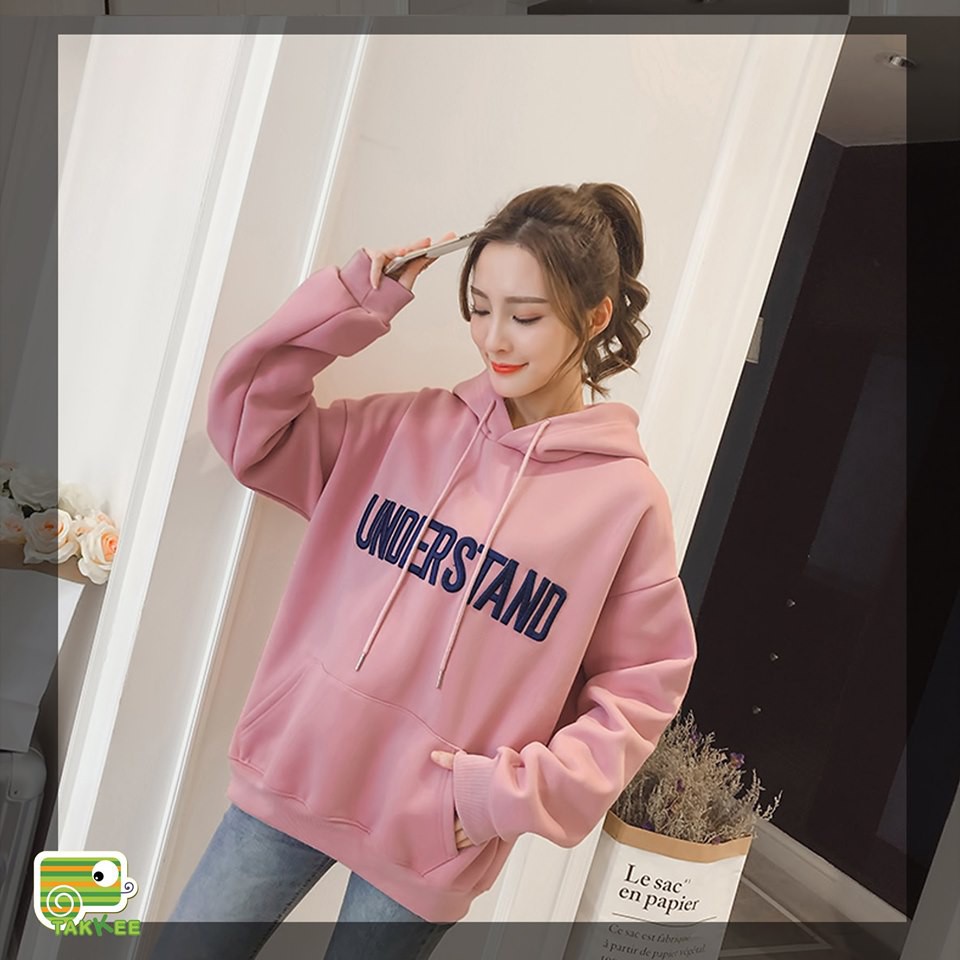 ÁO NỈ BÔNG ÁO HOODIE  CHỮ NGỰC HÀNG QUẢNG CHÂU