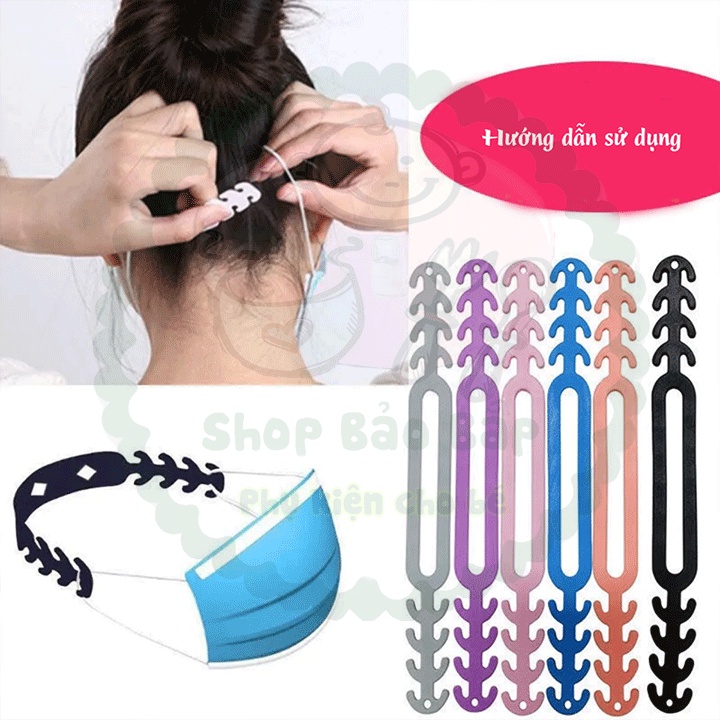 FREE SHIP || Combo 10 Dây Đeo Khẩu Trang Chống Đau Tai [Hỏa Tốc 30P] - Quai Gài Khẩu Trang - Silicone Mềm rất dễ chịu