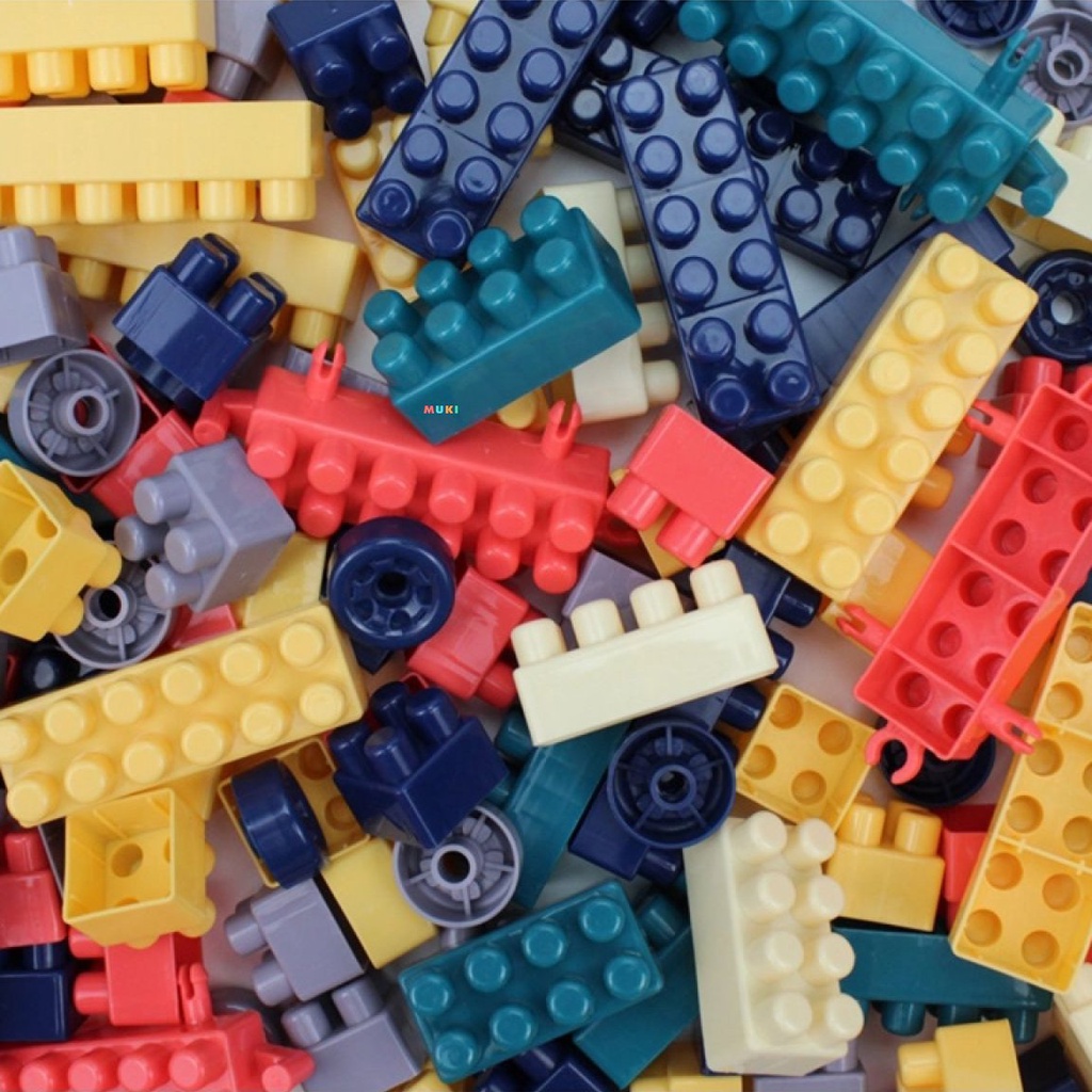 Bộ lego xếp hình 108 chi tiết đồ chơi cho bé lắp ráp phát triển tư duy sáng tạo trí tưởng tượng