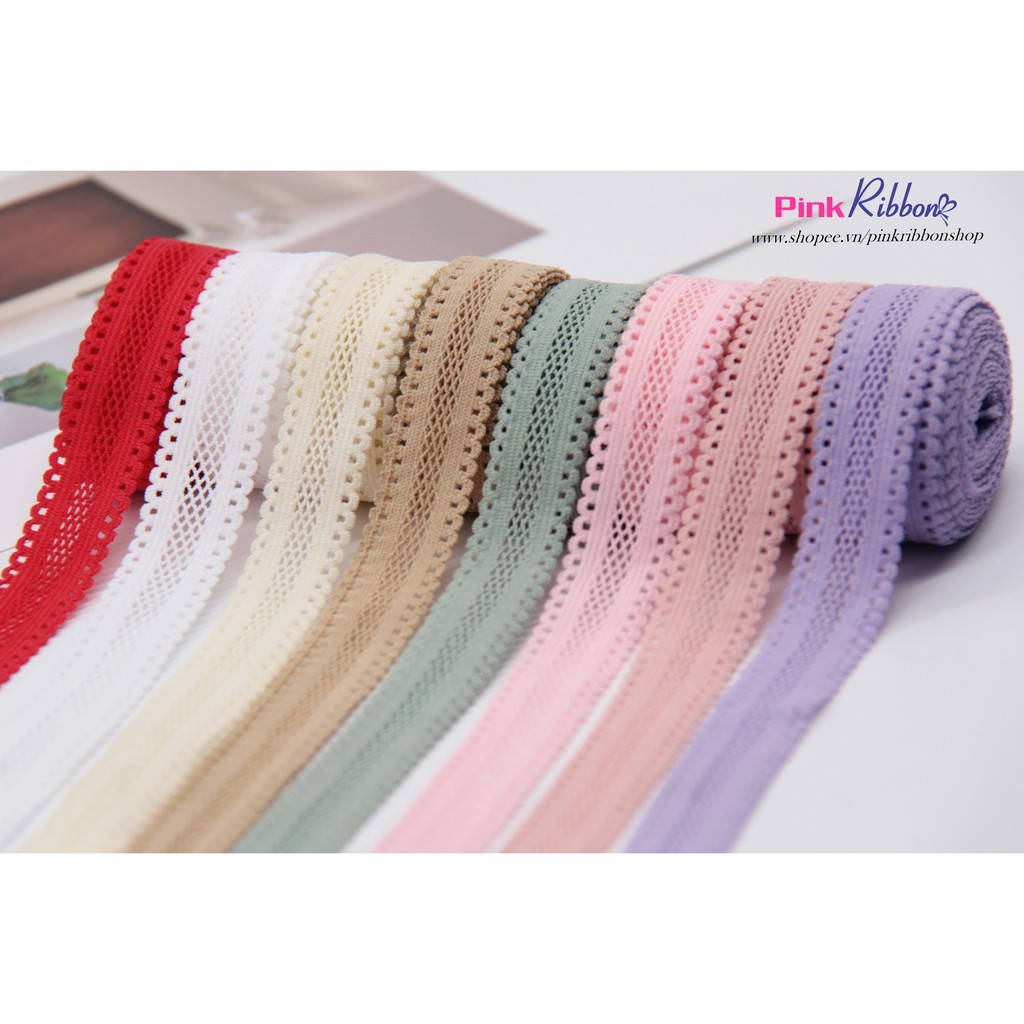 SET 2M - Thun băng đô ren lưới 1.7cm làm băng đô trẻ em