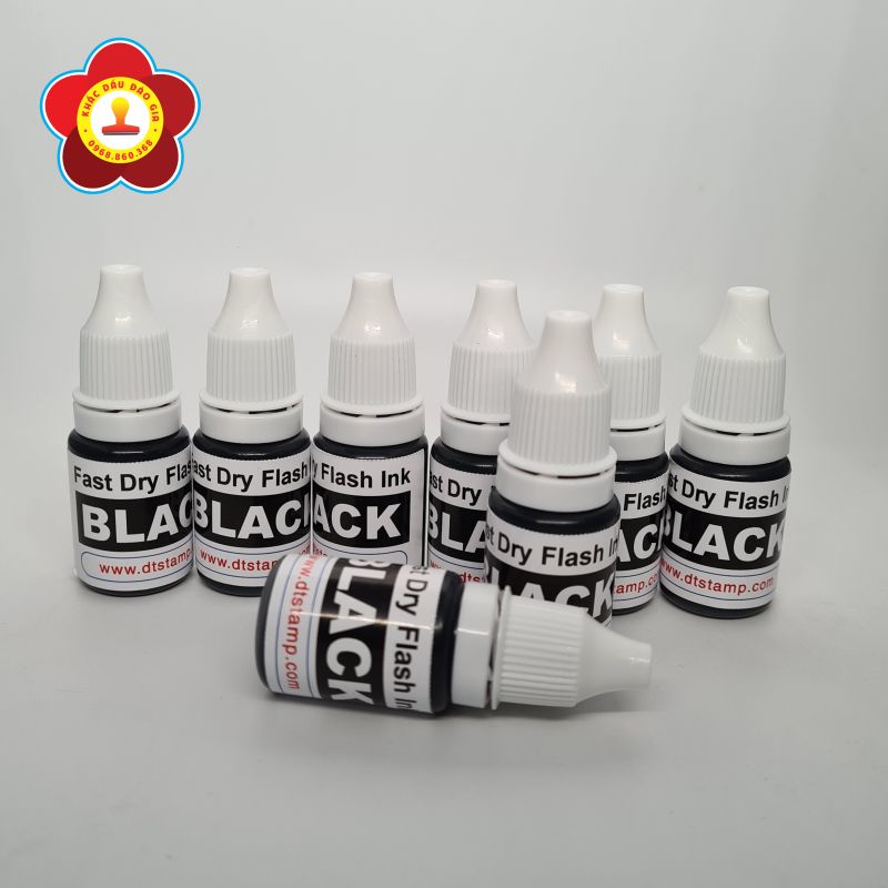 Mực dấu flash. Mực chuyên dùng cho con dấu flash . Lọ 10ml