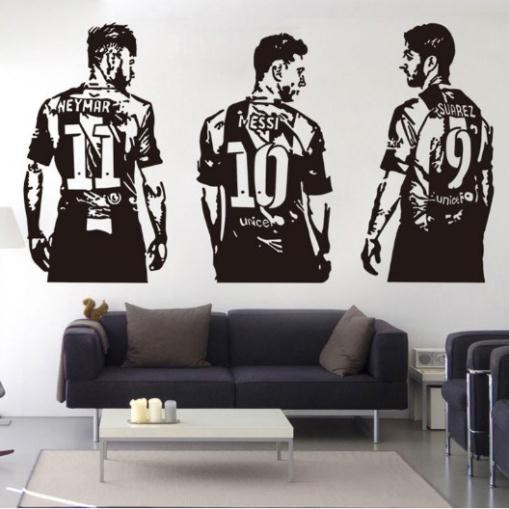 Decal dán tường Messi Suarez Neymar