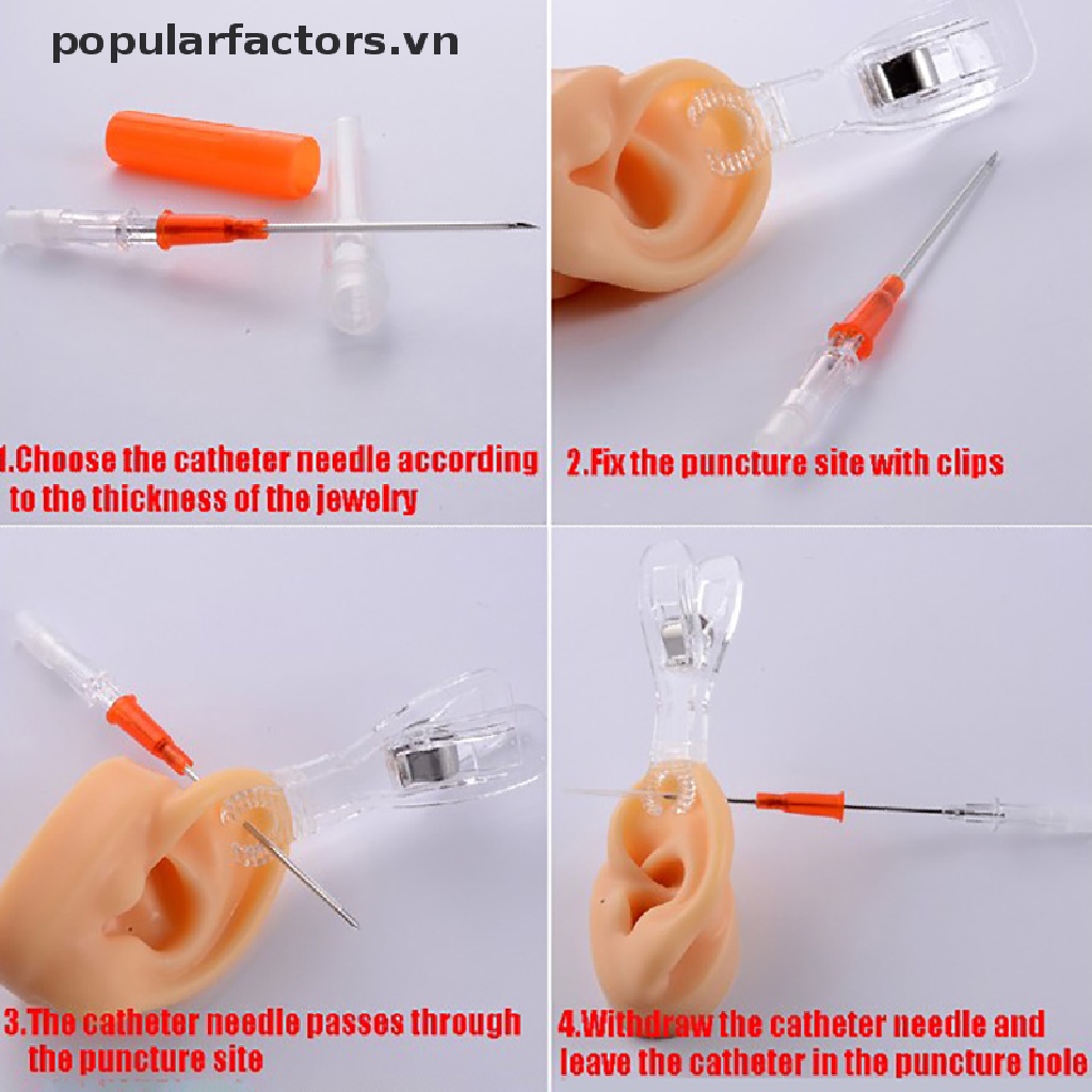 Bộ Kim Xỏ Khuyên / Tai / Cơ Thể Hình Xăm Độc Đáo Tiện Dụng