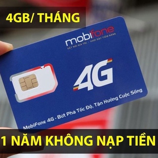 Sim mobifone 4G 1 năm sim data mobi giá rẻ, vào mạng 3G/4G 4GB TRÊN THÁNG