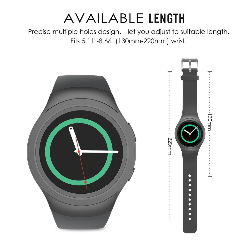 Dây đeo silicon thay thế cho đồng hồ thông minh Samsung Gear S2 R720 r730