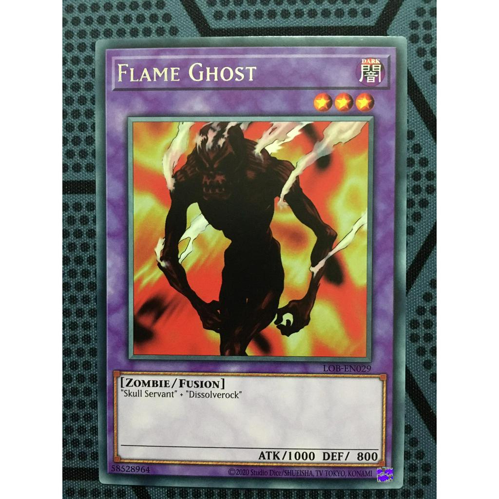 Bài yugioh thời đầu duel monster - Flame Ghost - LOB-EN029 - Rare Unlimited (25th Reprint)
