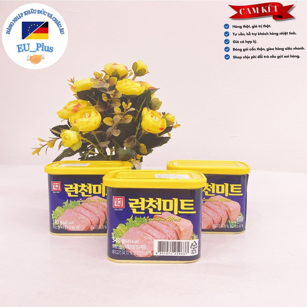 Thịt Hộp Dongwon Hàn Quốc Luncheon Meat 340G - Thịt Hộp Ham / Thịt Heo SPAM Nhập Khẩu Đóng Hộp / Đồ Hộp Ăn Liền