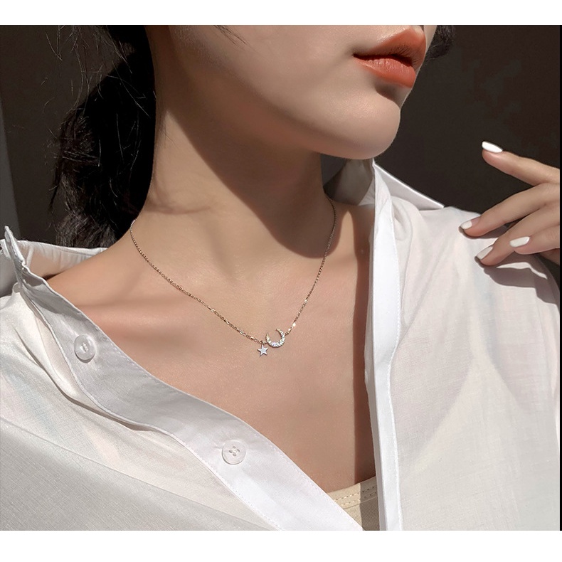 Vòng cổ MặT Trăng Và Ngôi Sao ThờI Trang
