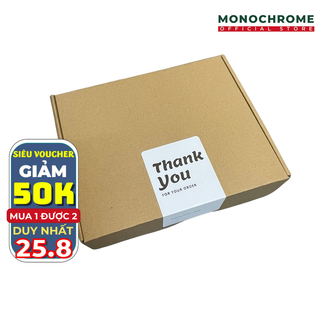 Hộp Kraft đóng gói nắp gập 2 lớp - MONOCHROME