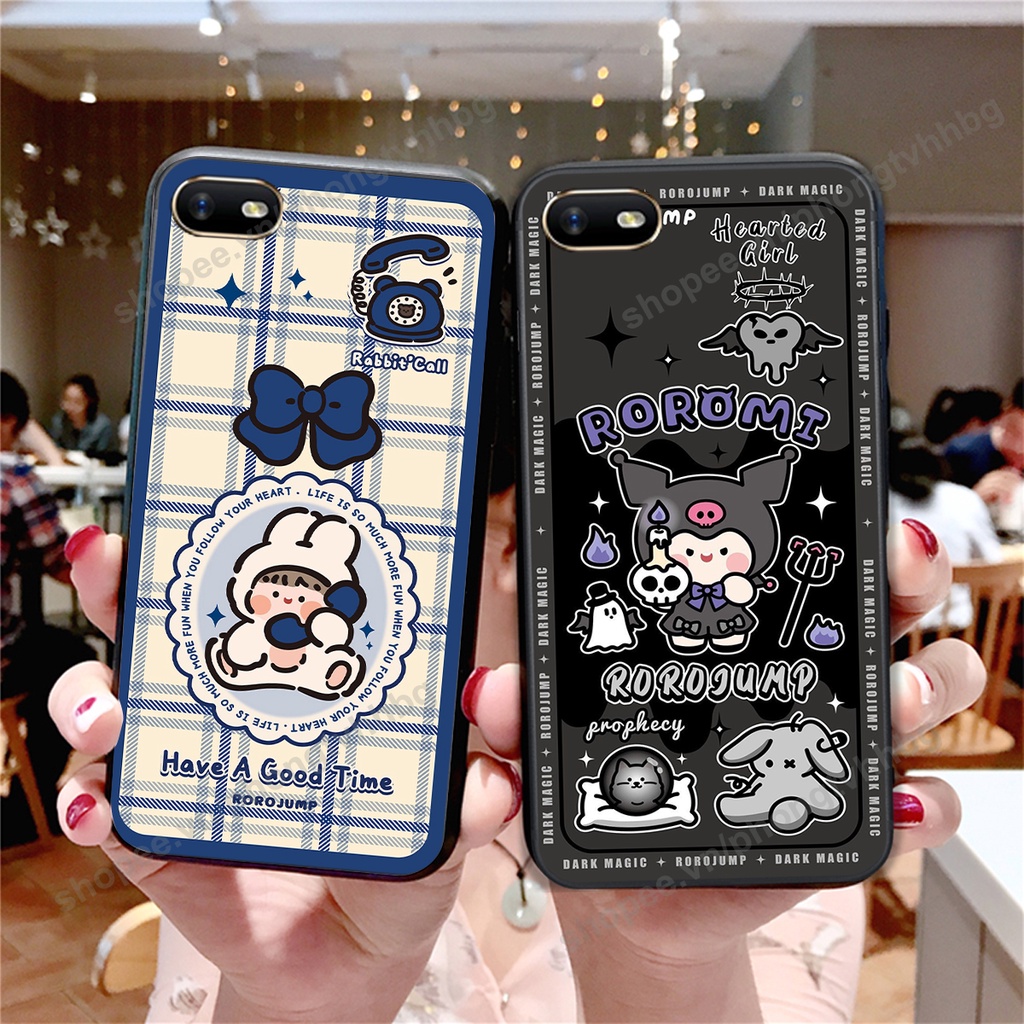 Ốp lưng Oppo A3s / A1k / Realme C1 / Realme C2 trái tim gấu thể thao , smile mặt cười cực cute