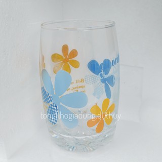 Bộ bình ly thủy tinh hoa văn ngẫu nhiên gồm bình nước 1300 ml và 6 ly thủy tinh 350 ml đáy kiểu múi
