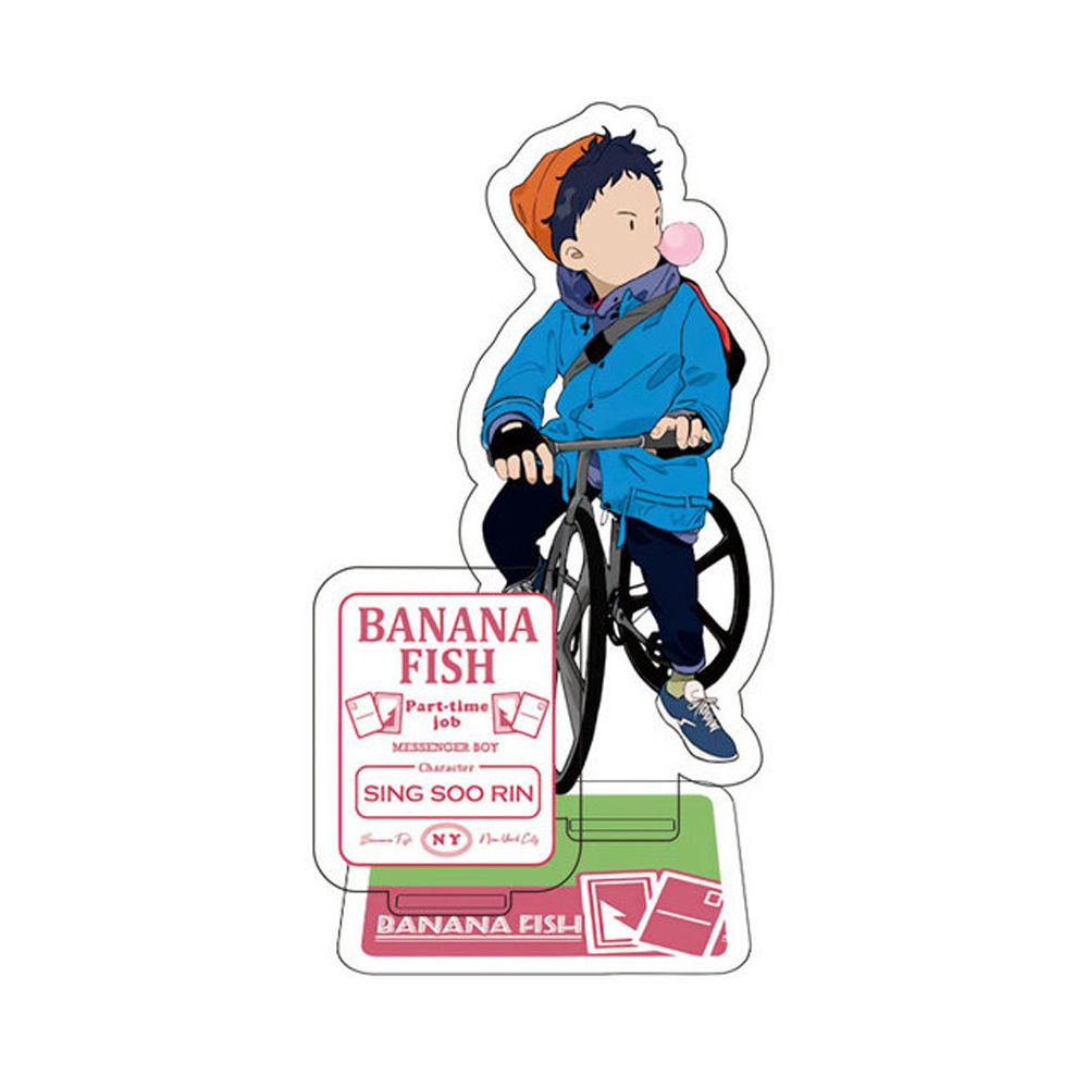 Giá đỡ mô hình nhân vật anime BANANA FISH bằng acrylic màu trong suốt 10cm trang trí bàn làm việc