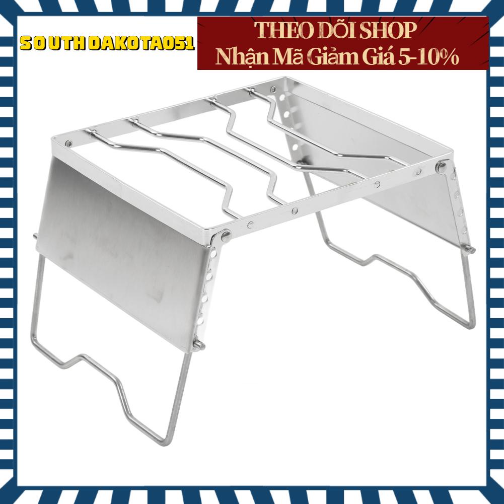 Southdakota051 Lò nướng thịt nhỏ bằng thép không gỉ có thể gập lại được lò với màn chắn gió cho sân vườn