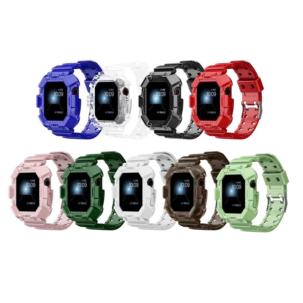 Dây Đeo Silicon Trong Suốt Cho Đồng Hồ Thông Minh Apple Watch Series 6 / Se / 5 / 4 / 3 / 2 / 1 Iwatch 38mm 40mm 42mm 44mm