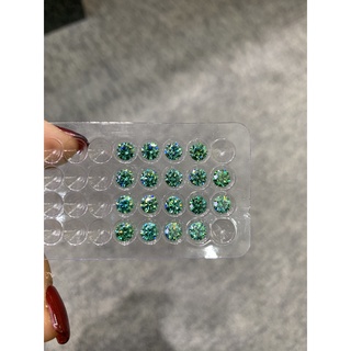 Kim cương nhân tạo Moissanite Round 8.0mm màu xanh lá Green
