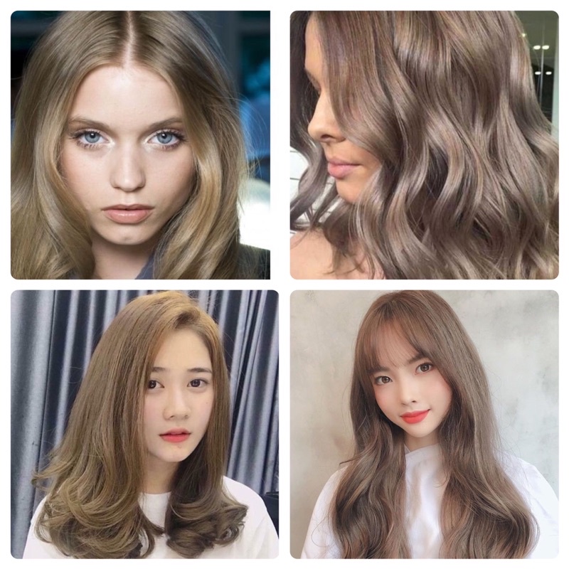 Thuốc Nhuộm Tóc Màu Nâu Vàng Khói Dark Blonde Ashen Gold 6.31 Hair Coloring