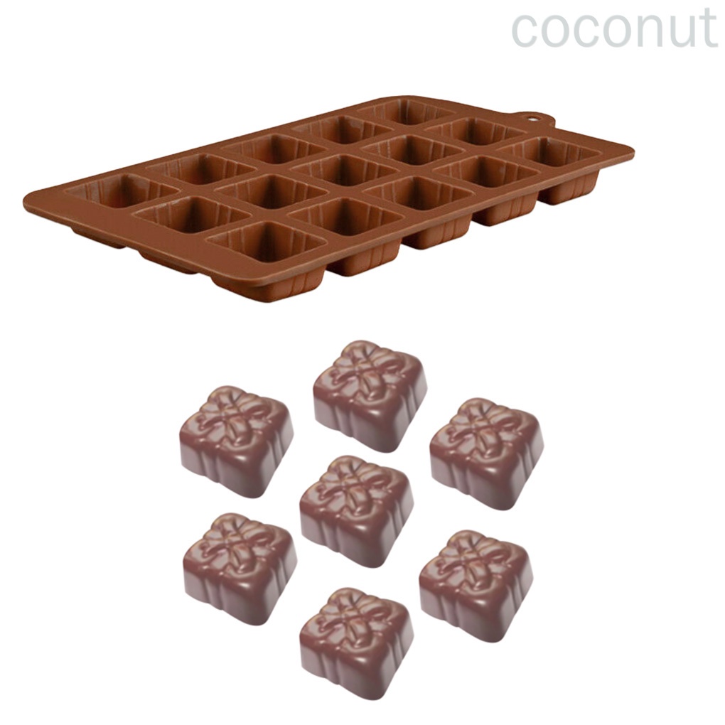 Khuôn Silicon Làm Bánh Kẹo 15 Ngăn Hình Trái Dừa Diy