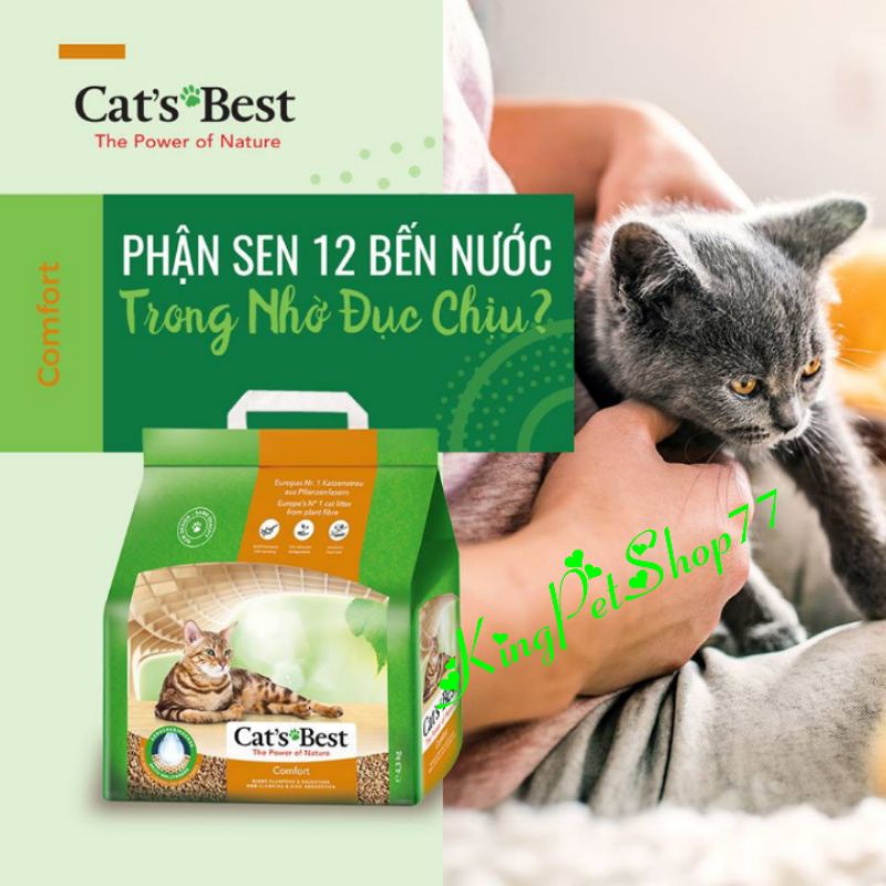 SIZE_10LCÁT VỆ SINH HỮU CƠ CHO MÈO KHÔNG VÓN CỤC CAT’S BEST COMFORT