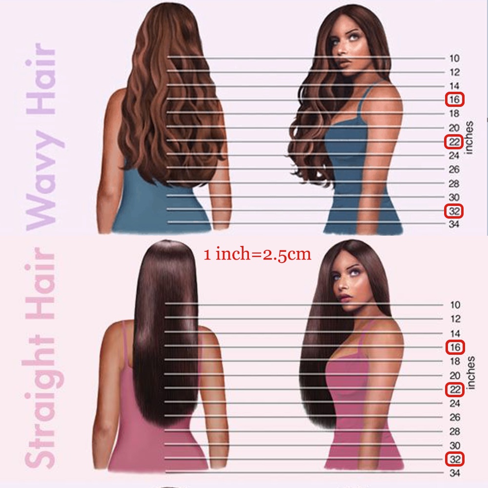 Phần Tóc Giả Thẳng Dài 22Inch Màu Đen Tự Nhiên Với Kẹp Tiện Dụng