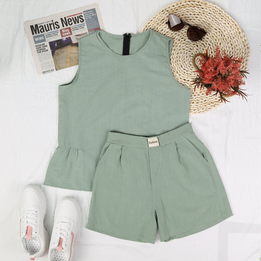 Đồ Bộ Nữ 💖[FREE SHIP ĐƠN 0đ] Đồ Bộ Mặc Nhà Đồ Ngủ Sát Nách Vải Đũi Không Nhăn, Siêu Mát Mẻ  Size 40 - 75kg | BigBuy360 - bigbuy360.vn