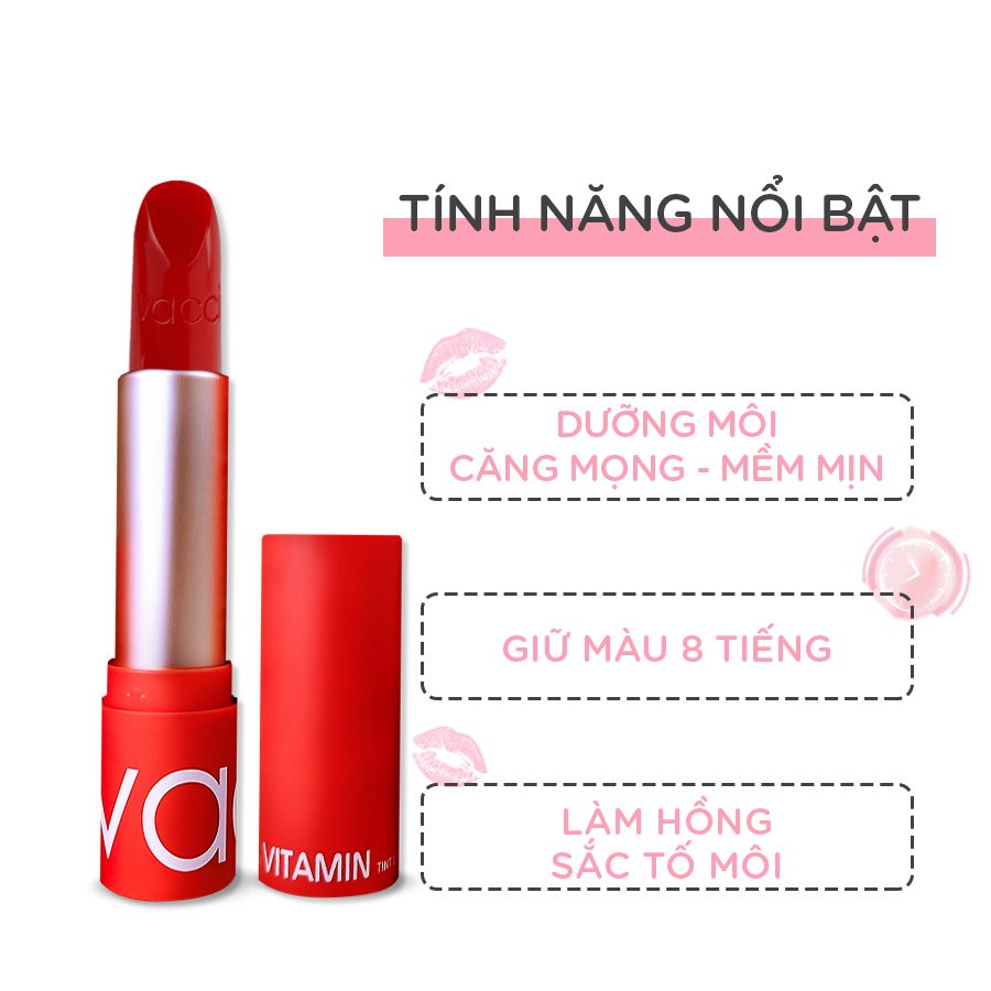 Son Dưỡng Môi Có Màu Lâu Phai Vacci Vitamin Tint Lipstick (Hàn Quốc)