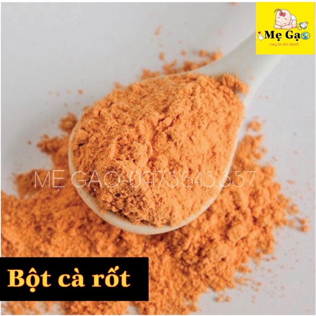 Bột cà rốt homemade cho trẻ ăn dặm