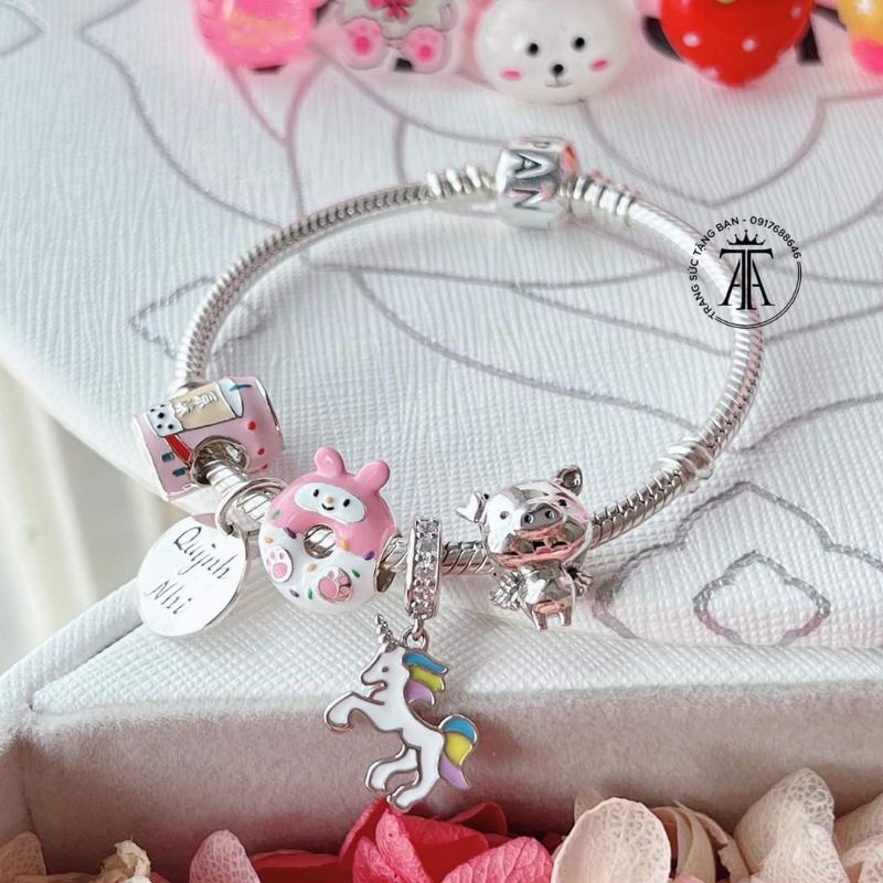 Bộ 3 vòng pan + 60 charm cho bé (chính Hãng Homhul)