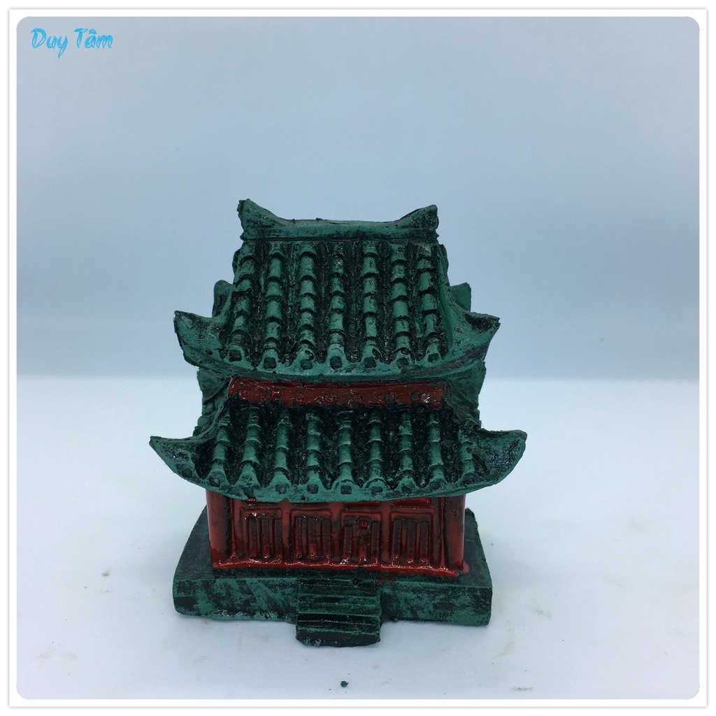 Tiểu cảnh bonsai mini, hồ cá, thác nước, bể cá, bán cạn, thủy sinh, sen đá, terrarium, sân vườn. TC011- Mô hình tháp mái