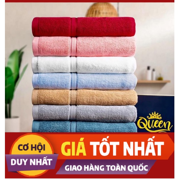 Khăn tắm,khăn lau đầu,khăn mặt_xuất khẩu QUEENTOWEL 100% cotton,không phai màu không xổ lông