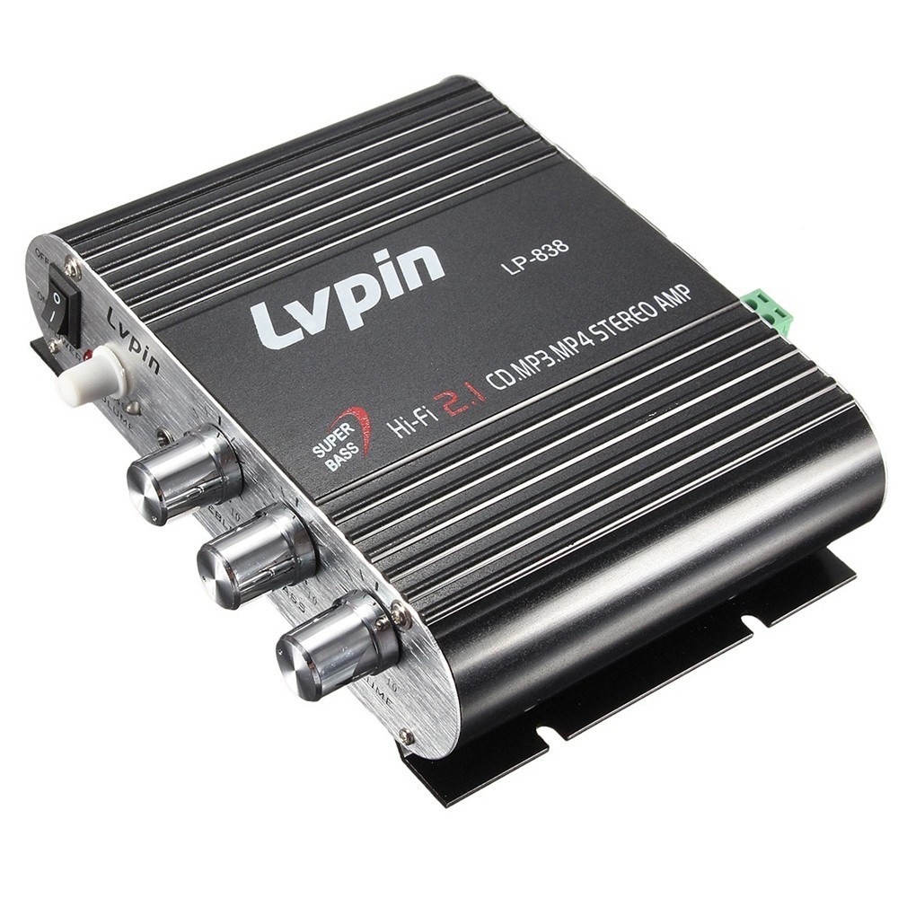 Lvpin Mini Hi-Fi 2.1 Stereo Power Amplifier Subwoofer MP3 Car Radio Channel