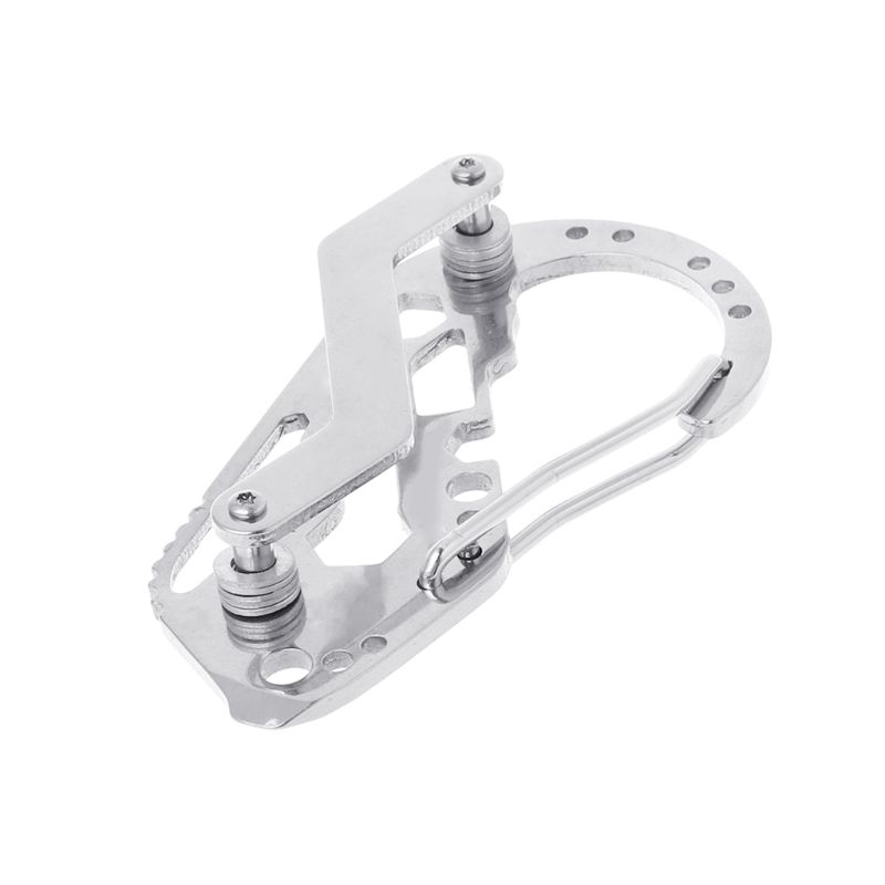 Multifunction EDC Keychain Case Carabiner Outdoor Tool Key Holder Organizer Clip