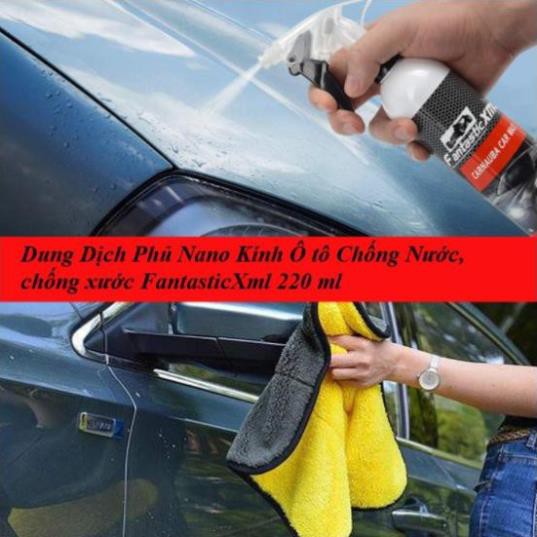 Bình Xịt Phủ Nano Ô tô - Dung Dịch Phủ Nano Kính Ô tô Chống Nước, chống xước + tặng ngay khăn lau thấm nước