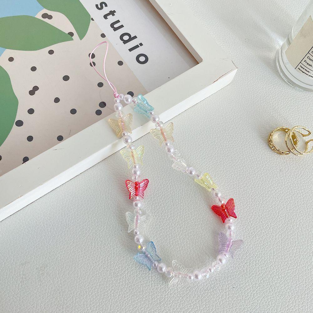 [COD] Dây Đeo Điện Thoại Xỏ Hạt Đầy Màu Sắc Lãng Mạn Quà Tặng Trang Sức Điện Thoại Di Động