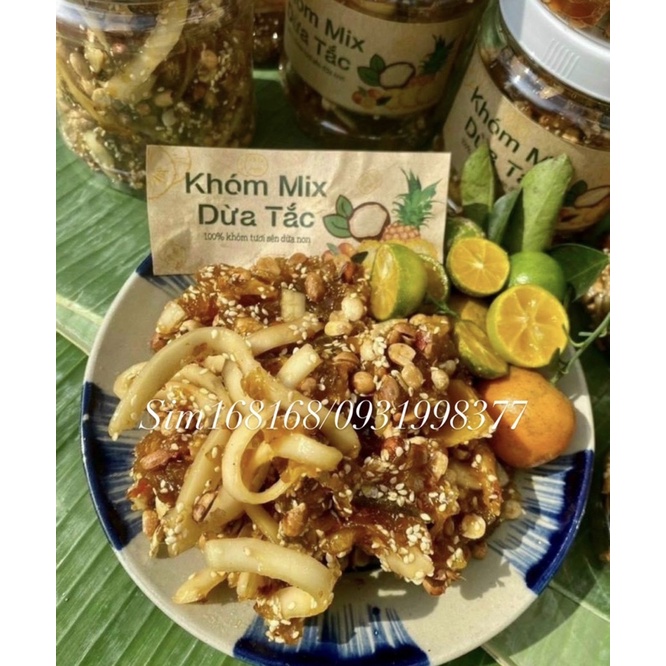 khóm mix dừa tắc -hộp 500gam ngon mê ly