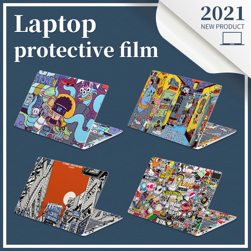 Abstract contrast color laptop decoration, laptop skin decals, waterproof, dustproof and scratch-resistant, suitable for 11-17inch Acer, ASUS, Dell hp, Huawei macbook and other computer decorations