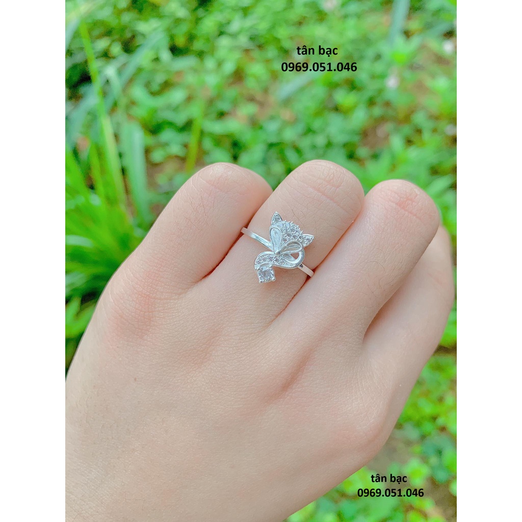 nhẫn hồ ly , cải thiện tình duyên , tài lộc , nữ đeo rất sang chảnh ạ, thiết kế mới ai đeo cũng vừaxinh ạ - bạc ngọc tân