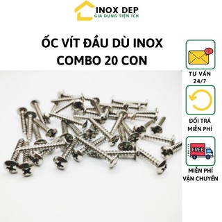 Ốc vít đầu dù chuẩn inox 4li combo 20 con bắn tường bê tông gỗ 4.0×25mm