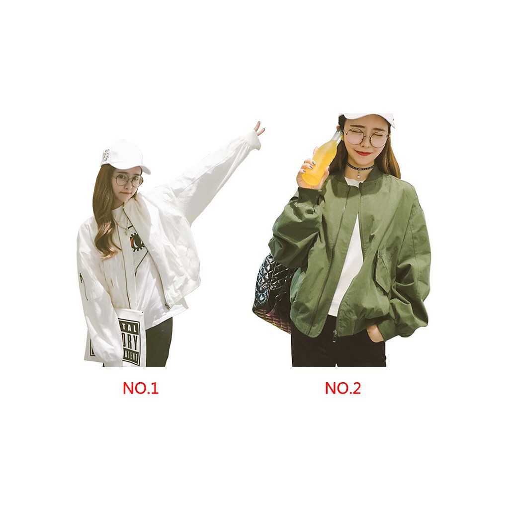 Áo khoác kiểu bóng chày phối dây khóa kéo thời trang cho nữ | BigBuy360 - bigbuy360.vn