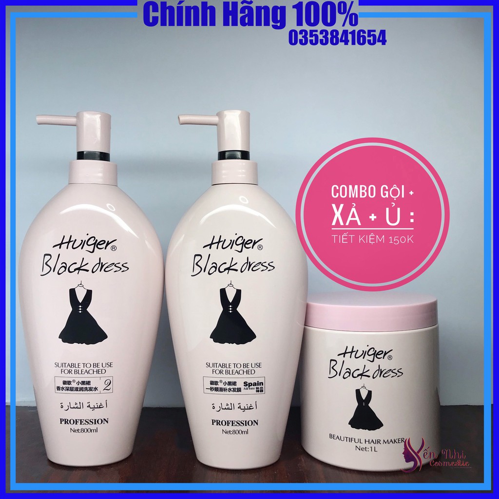 Bộ 3 Dầu gội mượt tóc Huiger dầu gội dưỡng tóc 800ml, Mỹ phẩm tóc yến nhi | BigBuy360 - bigbuy360.vn