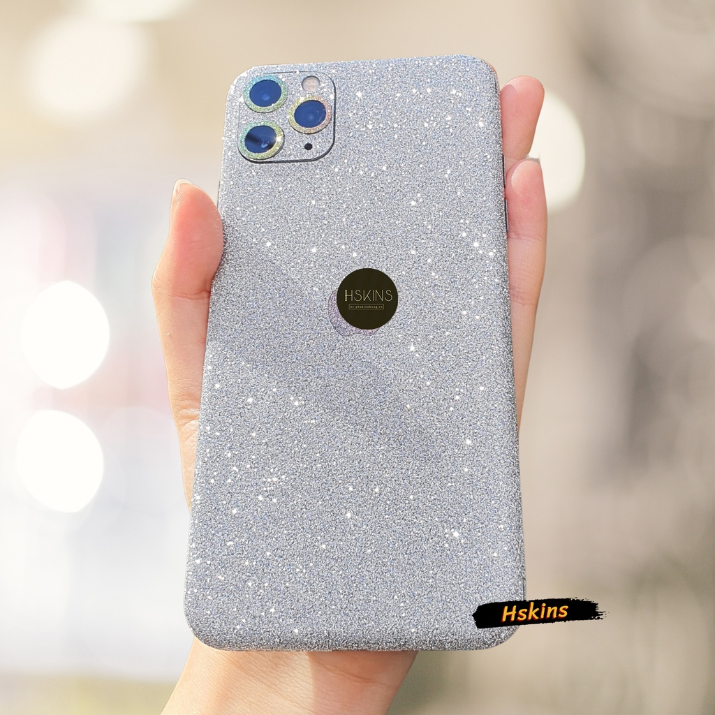 Miếng dán skin kim tuyến lấp lánh iPhone 12 Pro Max / 12 Pro / 12 / 12 Mini lưng full viền